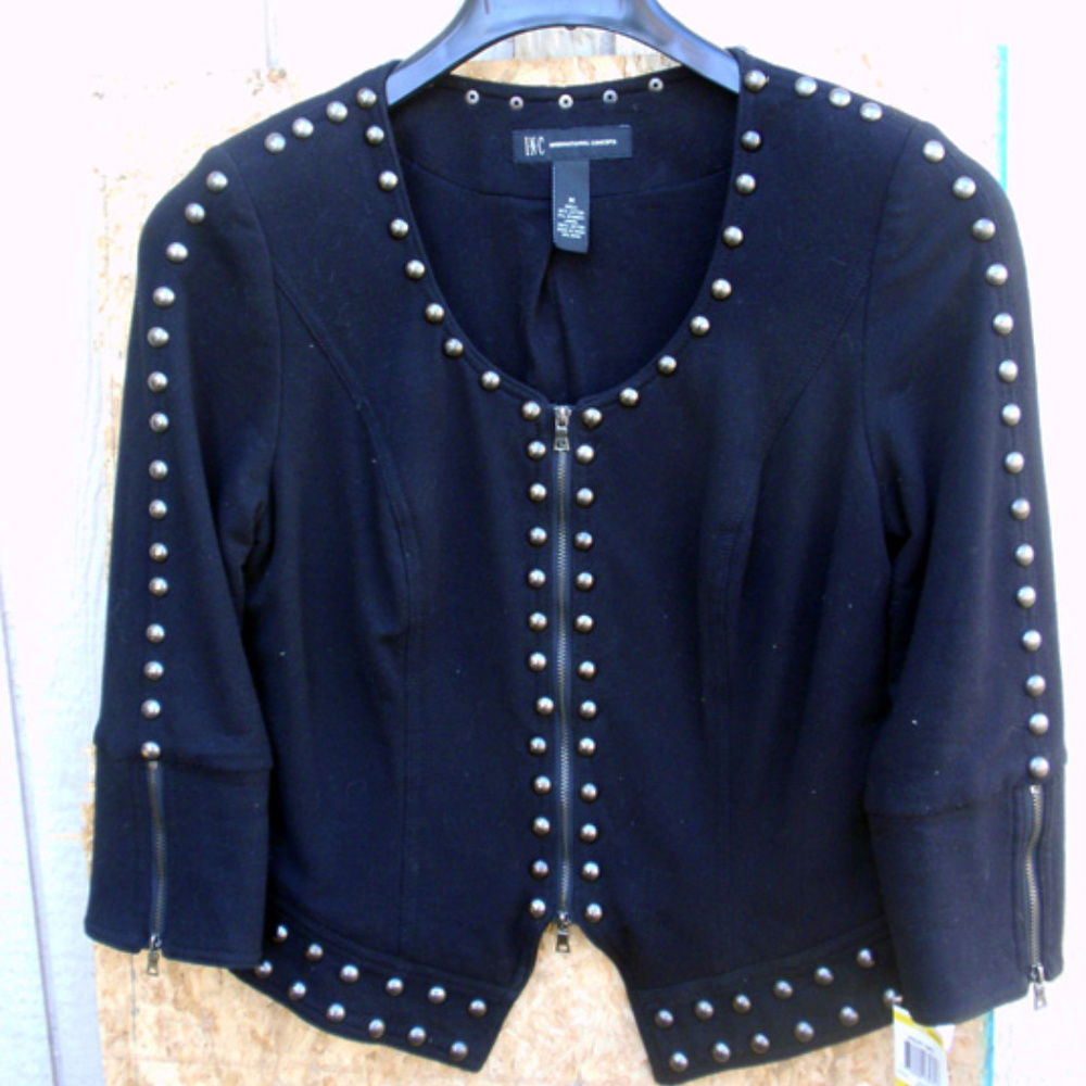 INC Black Utility Chic Jacket Med NWT